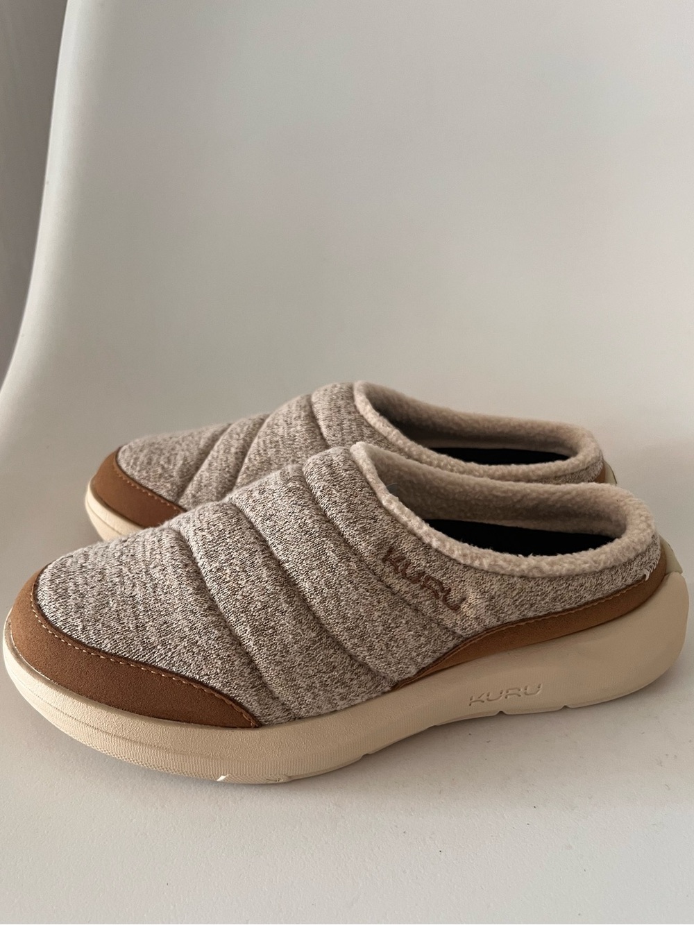 KURU Draft 2 Recovery Mule Slippers Women's Size 6 Medium NWOB Oatmeal Heather - Picture 2 of 16